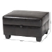 Baxton Studio Agustus Brown Leather Storage Ottoman - A-136-001-Ottoman