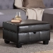 Baxton Studio Agustus Brown Leather Storage Ottoman - A-136-001-Ottoman