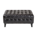 Baxton Studio Pemberly Dark Brown Bonded Leather Square Ottoman - TA1235-Dark Brown