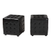Baxton Studio Siskal Black Modern Cube Ottoman (Set of 2) - BH-5589-BLACK-OTTO