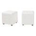 Baxton Studio Siskal White Modern Cube Ottoman (Set of 2) - BH-5589-WHITE-OTTO