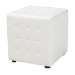 Baxton Studio Siskal White Modern Cube Ottoman (Set of 2) - BH-5589-WHITE-OTTO