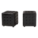 Baxton Studio Siskal Dark Brown Modern Cube Ottoman (Set of 2) - BH-5589-DARK BROWN-OTTO