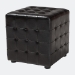 Baxton Studio Siskal Dark Brown Modern Cube Ottoman (Set of 2) - BH-5589-DARK BROWN-OTTO