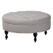 Baxton Studio Palfrey Beige Linen Modern Tufted Ottoman - 531-Beige-OTTO