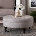 Baxton Studio Palfrey Beige Linen Modern Tufted Ottoman - 531-Beige-OTTO