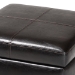 Baxton Studio Dark Brown Full Leather Storage Cube Ottoman - 0380-001-dark brown