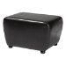 Baxton Studio Dark Brown Full Leather Ottoman with Rounded Sides - Y-051-001-dark brown