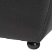 Baxton Studio Dark Brown Full Leather Ottoman with Rounded Sides - Y-051-001-dark brown