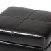 Baxton Studio Black Full Leather Storage Cube Ottoman - 0380-023-black