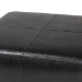 Baxton Studio Black Full Leather Square Ottoman Footstool - Y-052-023-black