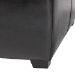 Baxton Studio Black Full Leather Square Ottoman Footstool - Y-052-023-black