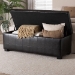 Baxton Studio Dark Brown Full Leather Storage Bench Ottoman with Dimples - Y-105-001-dark brown