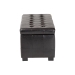 Baxton Studio Dark Brown Full Leather Storage Bench Ottoman with Dimples - Y-105-001-dark brown