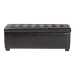 Baxton Studio Dark Brown Full Leather Storage Bench Ottoman with Dimples - Y-105-001-dark brown