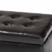 Baxton Studio Dark Brown Full Leather Storage Bench Ottoman with Dimples - Y-105-001-dark brown