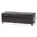 Baxton Studio Dark Brown Full Leather Storage Bench Ottoman with Stitching - Y-161-001-dark brown