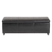 Baxton Studio Dark Brown Full Leather Storage Bench Ottoman with Stitching - Y-161-001-dark brown