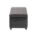 Baxton Studio Dark Brown Full Leather Storage Bench Ottoman with Stitching - Y-161-001-dark brown