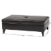 Baxton Studio Sandusky Dark Brown Full Leather Cocktail Ottoman - Y-192-001-dark brown