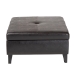 Baxton Studio Sandusky Dark Brown Full Leather Cocktail Ottoman - Y-192-001-dark brown