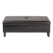 Baxton Studio Sandusky Dark Brown Full Leather Cocktail Ottoman - Y-192-001-dark brown
