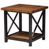 Baxton Studio Herzen Rustic Industrial Style Antique Black Textured Finished Metal Distressed Wood Occasional End Table Baxton Studio restaurant furniture, hotel furniture, commercial furniture, wholesale living room furniture, wholesale sofas & loveseats, classic sofa set