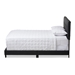 Baxton Studio Brookfield Modern and Contemporary Charcoal Grey Fabric Full Size Bed - CF8747B-Charcoal-Full