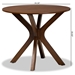 Baxton Studio Kenji Modern and Contemporary Walnut Brown Finished 34-Inch-Wide Round Wood Dining Table - RH7208T-Walnut-35-IN-DT