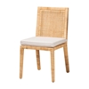 bali & pari Sofia Modern and Contemporary Natural Finished Wood and Rattan Dining Chair Baxton Studio restaurant furniture, hotel furniture, commercial furniture, wholesale dining room furniture, wholesale dining chairs, classic dining chairs