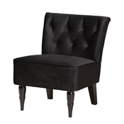 Baxton Studio Harmon Modern and Contemporary Transitional Black Velvet Fabric Upholstered and Black Finished Wood Accent Chair Baxton Studio restaurant furniture, hotel furniture, commercial furniture, wholesale living room furniture, wholesale accent chairs, classic accent chairs