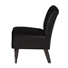 Baxton Studio Harmon Modern and Contemporary Transitional Black Velvet Fabric Upholstered and Black Finished Wood Accent Chair - RAC515FB-Black Velvet/Black-CC