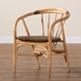 Baxton Studio Kyoto Modern Bohemian Natural Brown Rattan Dining Chair - Kyoto-Natural-DC